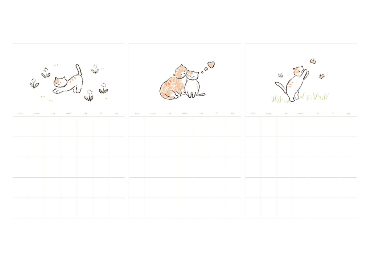 Monthly Plan Calender Sticker (12 Sheets/pcs) - 1187
