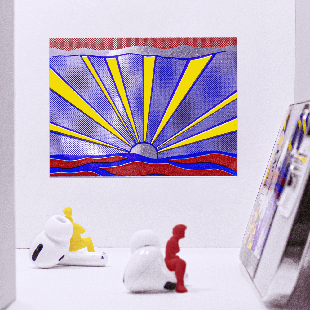 Sunrise by Roy Lichtenstein - Die-Cut Sticker