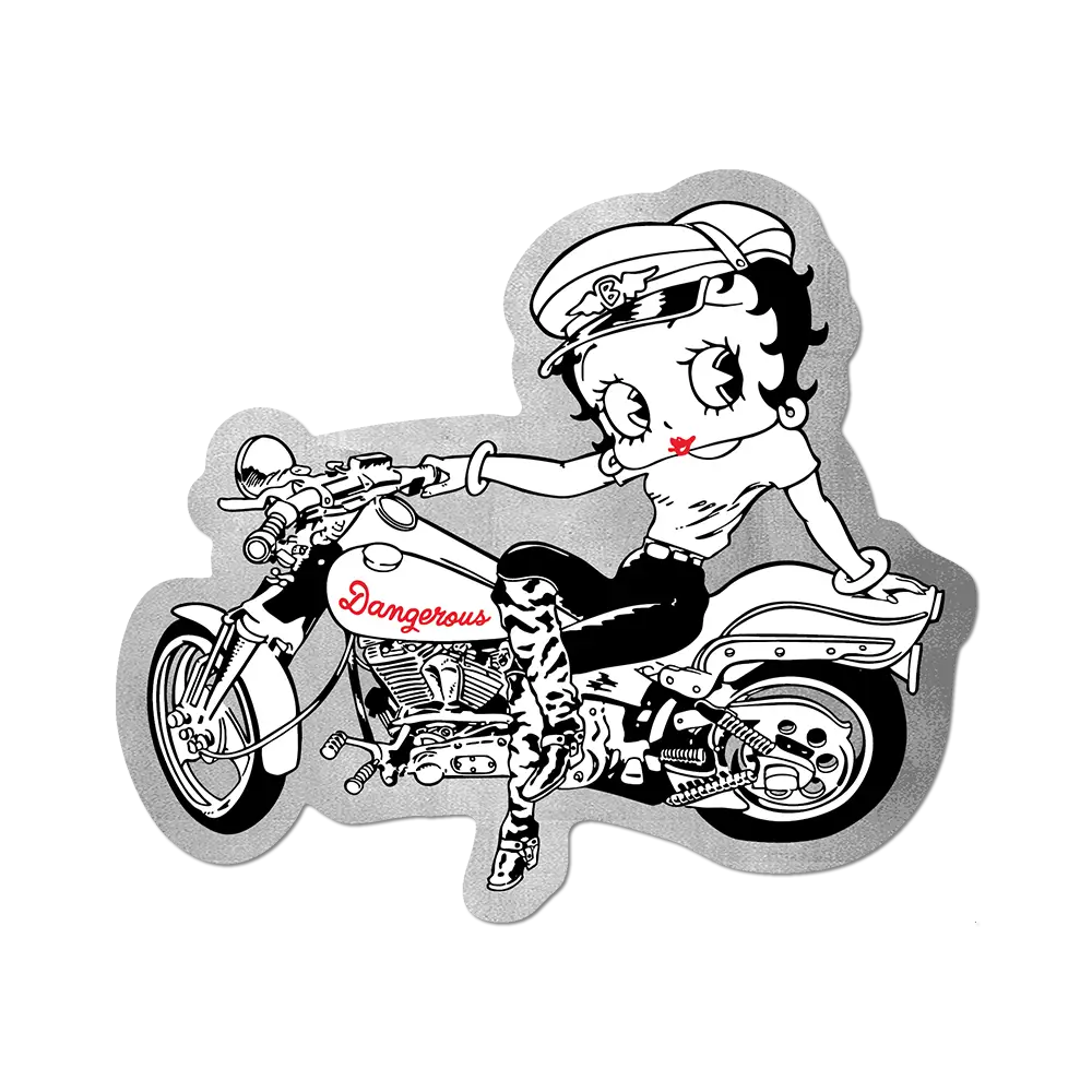 Motorcycle Betty Boop - Die-Cut Sticker (feminist, sexy)