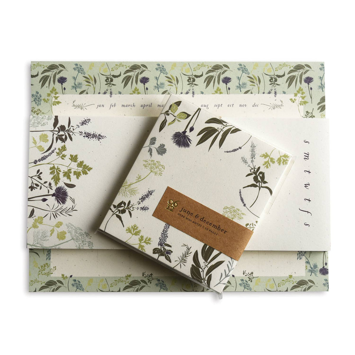 Herb Mini Notes / Recycled Notepad