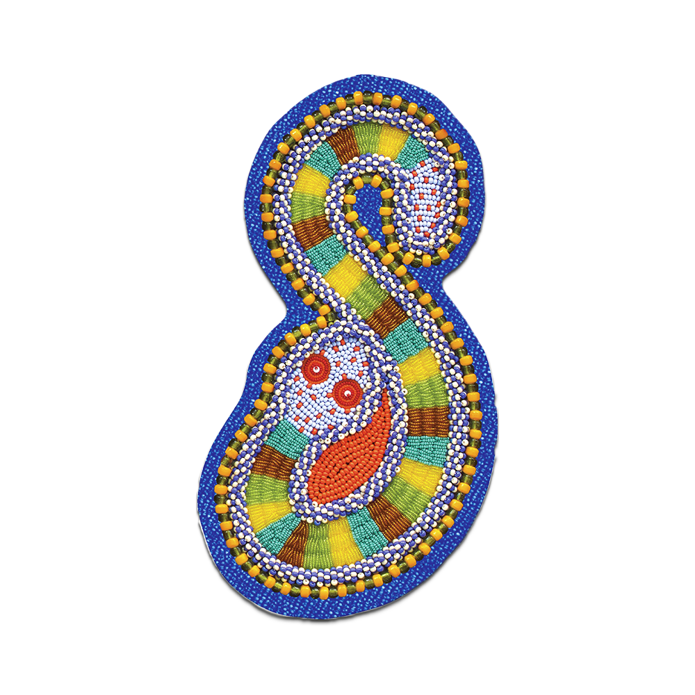 Blue Snake by Jeffrey Gibson - Die-Cut Sticker (Western)
