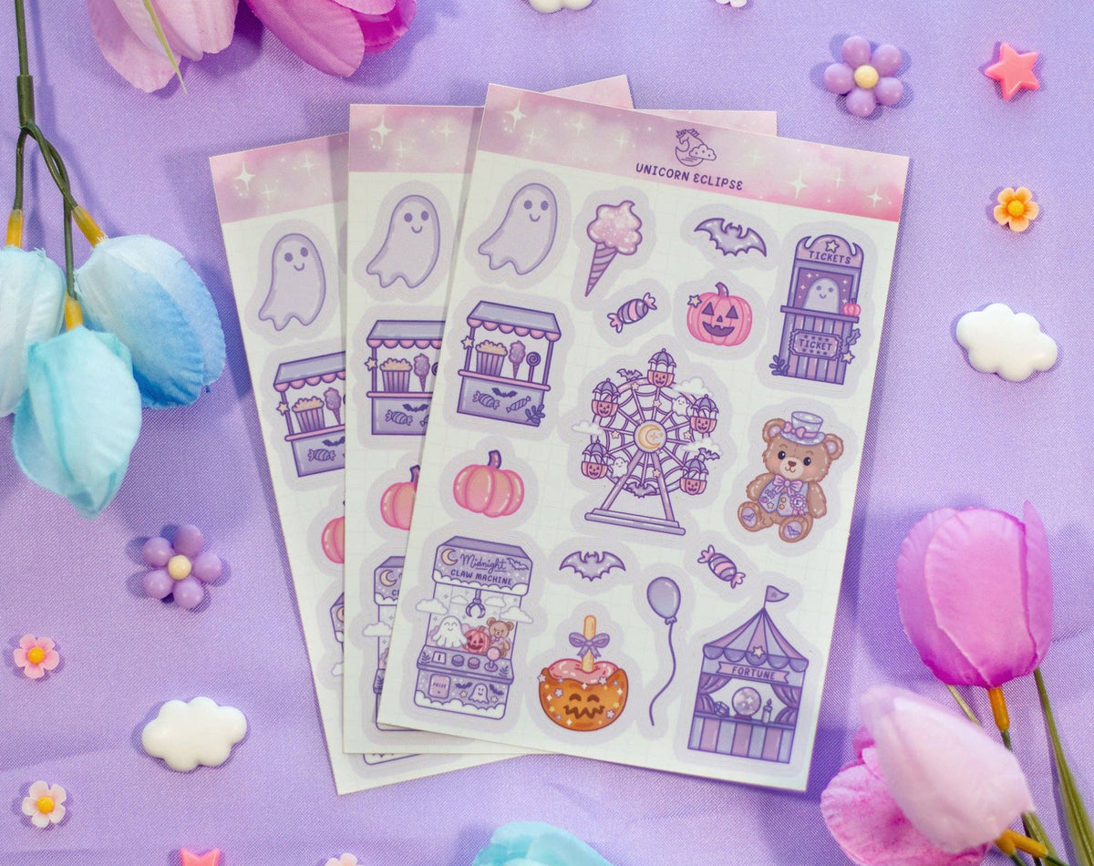 Midnight Carnival Halloween Sticker Sheet
