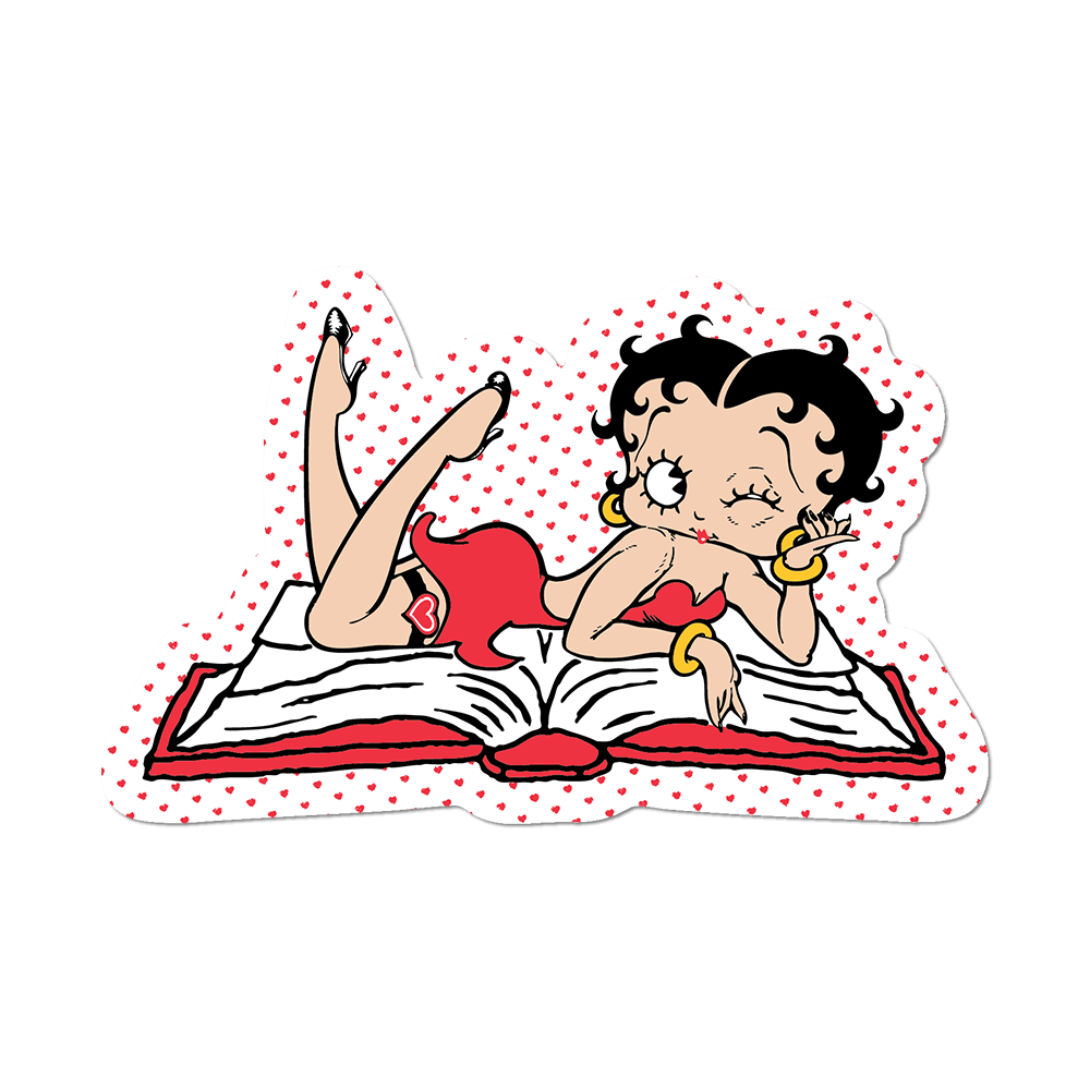 Betty Book - Die-Cut Sticker (Bookish, Valentines)