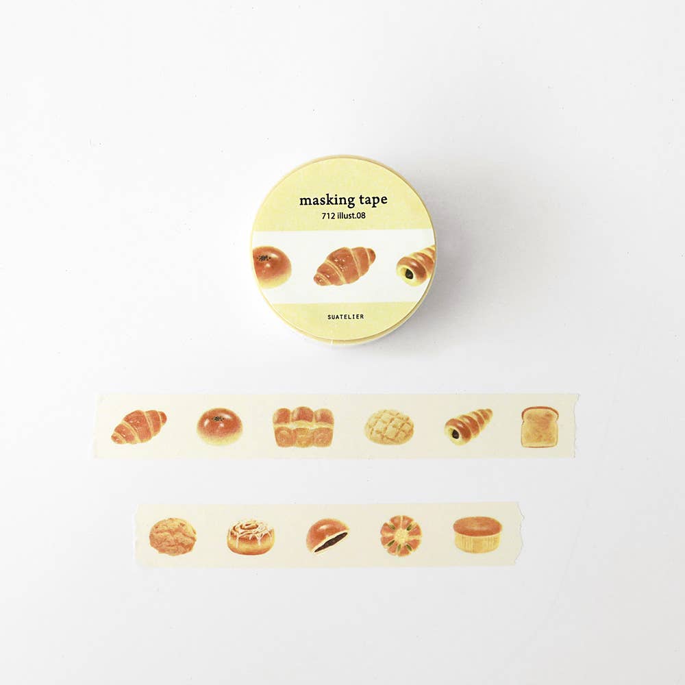 Suatelier Design Illust.08 Bread Washi Tape