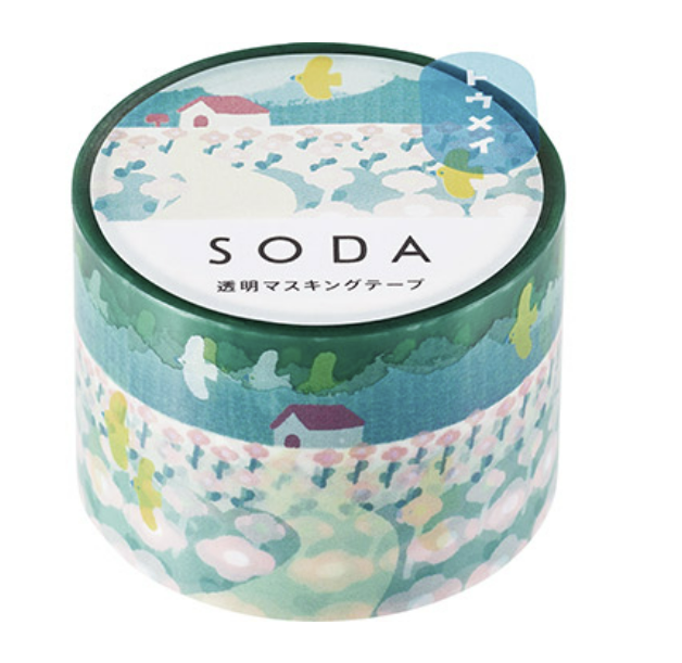 SODA transparent Masking Tape 1.2" WIDE