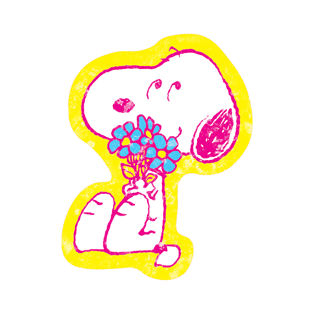 Snoopy's Bouquet - Die-Cut Sticker (Mother's Day)
