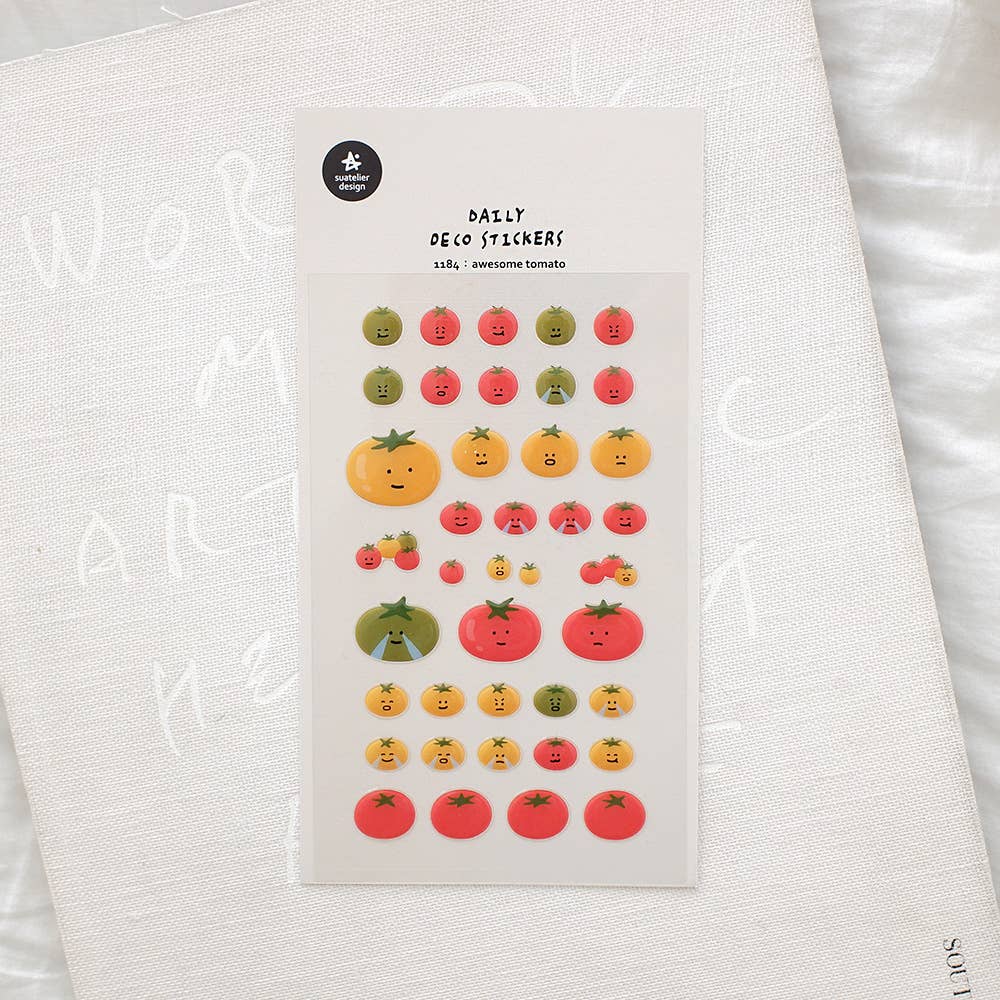 Suatelier Design "Awesome tomato" Sticker Sheet