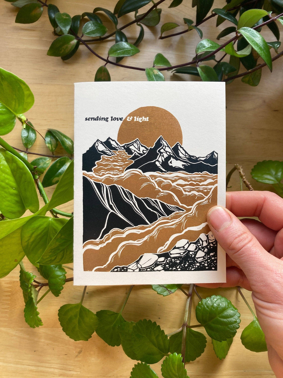 'Sending Love + Light' Card