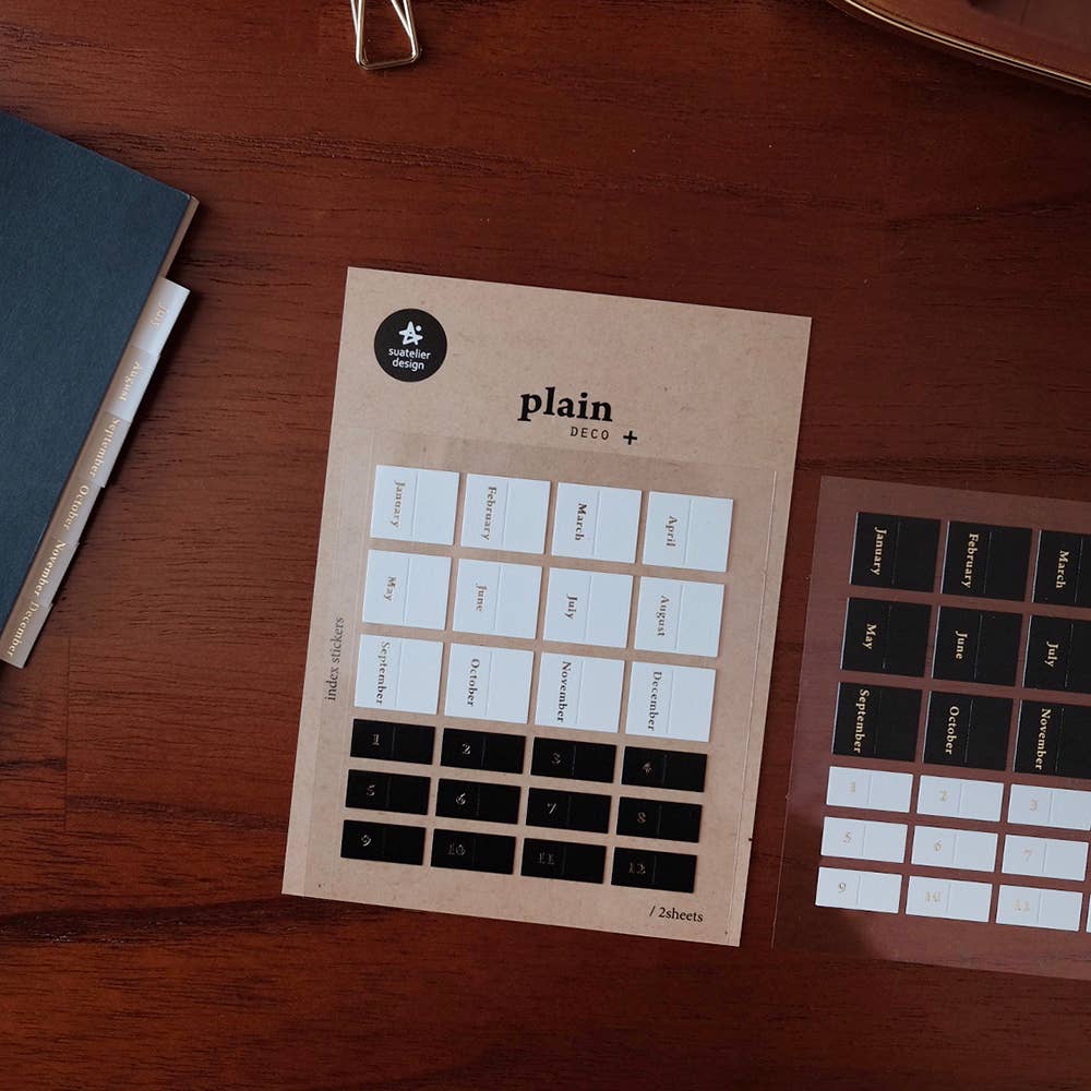 Suatelier Design Month Index Stickers (2 Sheets)