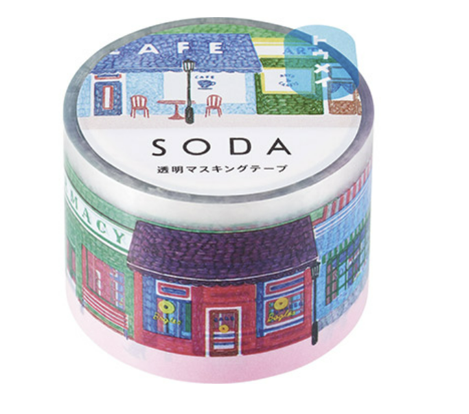 SODA transparent Masking Tape 1.2" WIDE