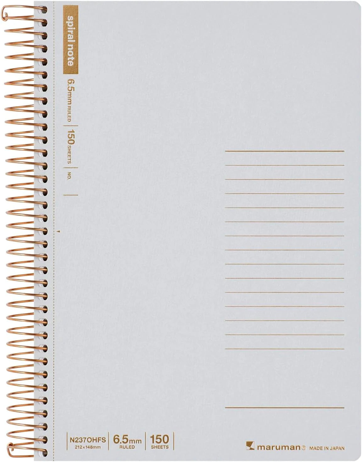 Maruman Spiral Note BASIC A5 LINE 150 sheets (Grey)