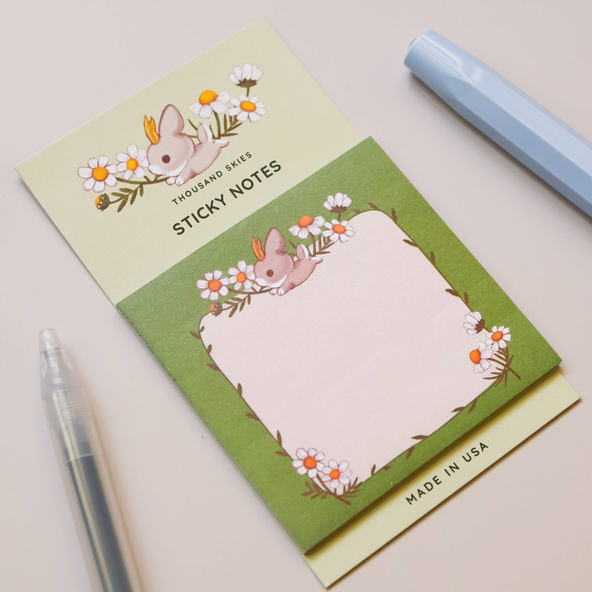 Sticky Notes- Jackalope's Garden (Green)