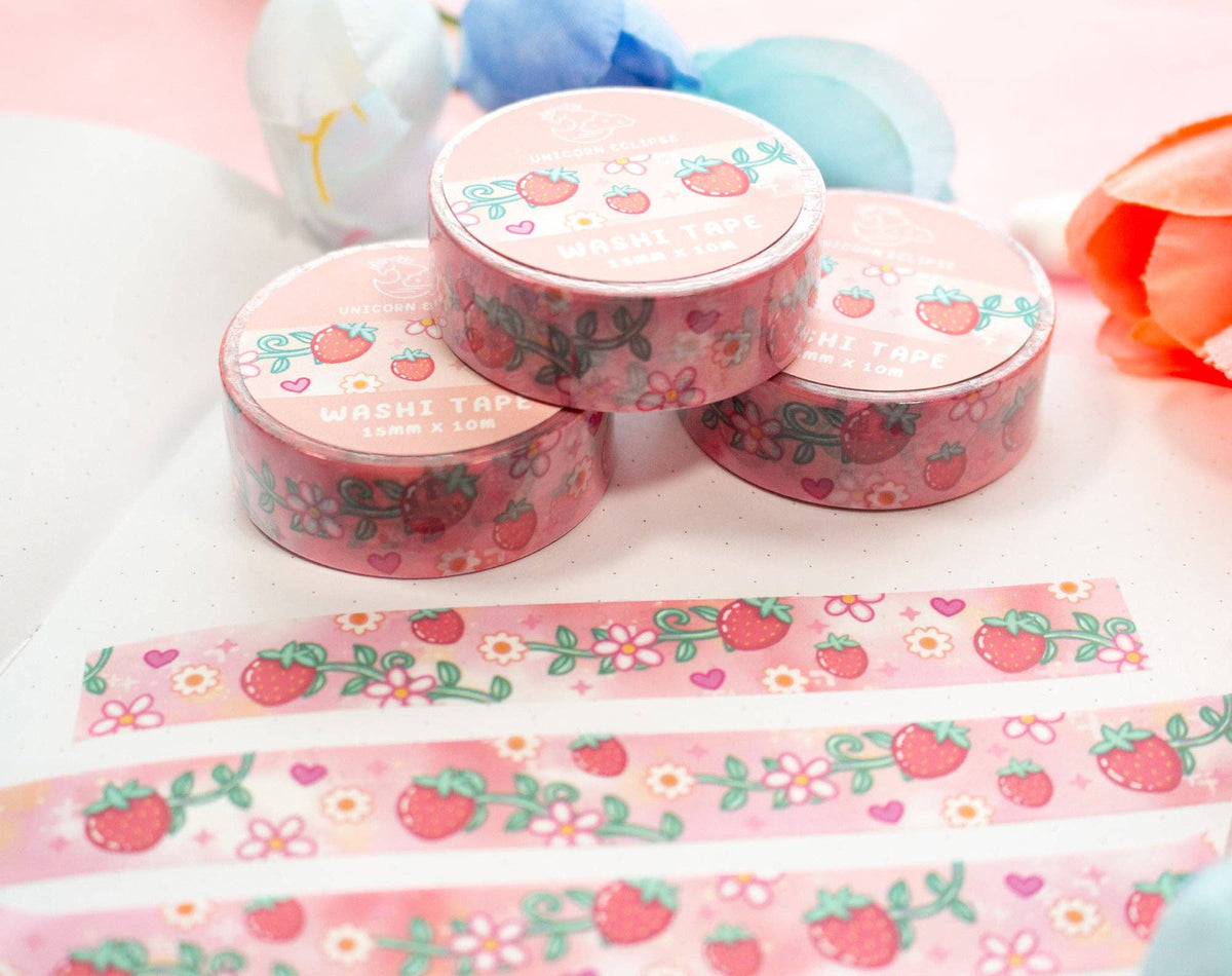 Unicorn Eclipse Strawberries Washi Tape