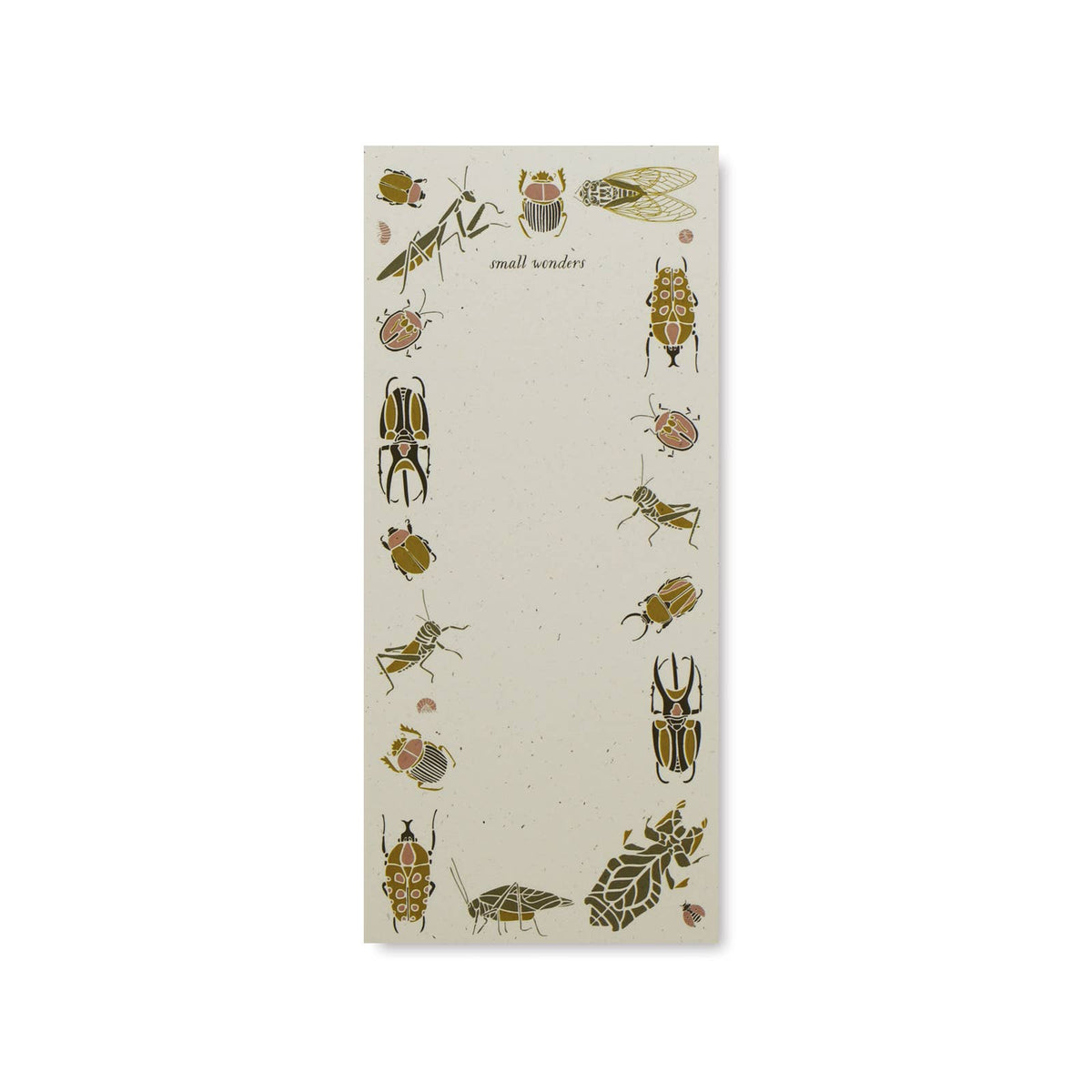 Small Wonders Notepad with Bugs + Insects / Recycled