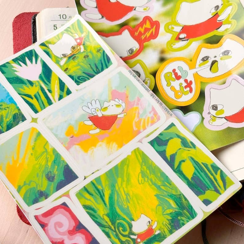 Toad the Kitty Boy Sticker Sheets