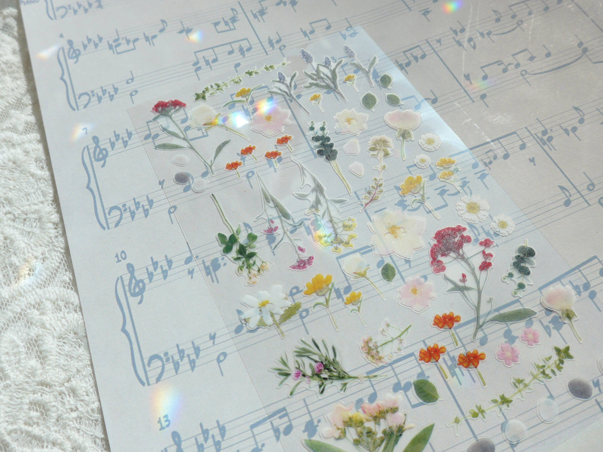Sticker Sheet "Flower Letter" - Suatelier Design
