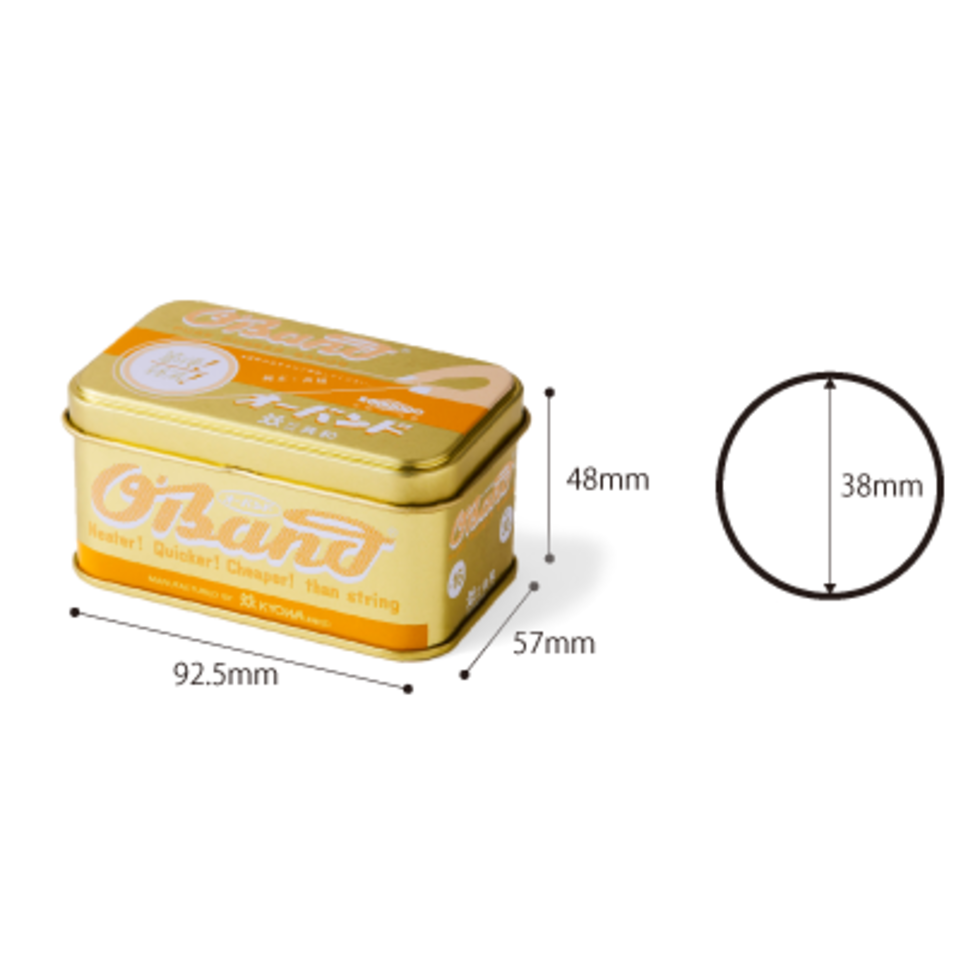 Kyowa Classic O'Band Rubber Bands in Gold Tin