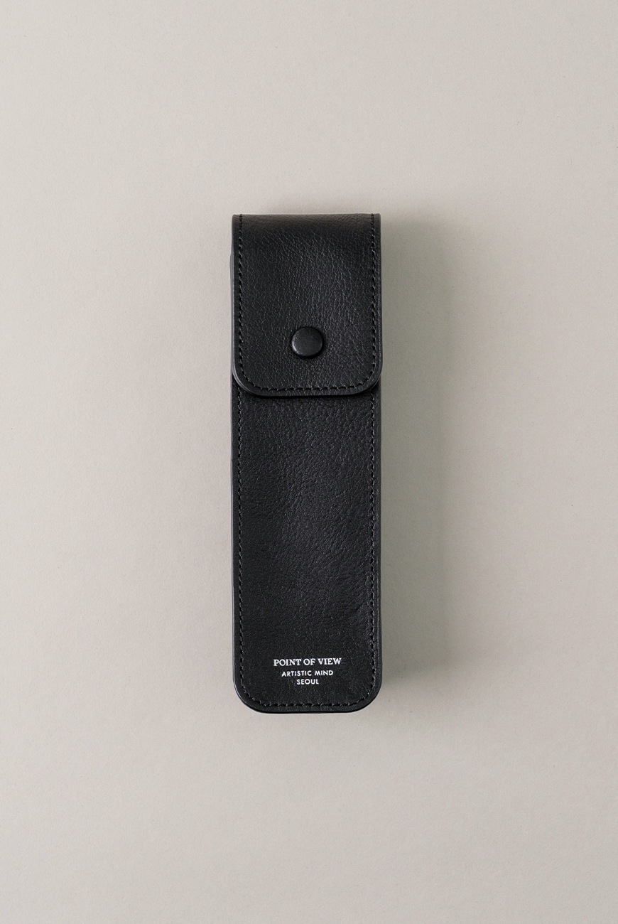 Button Leather Pen Case - Point of View