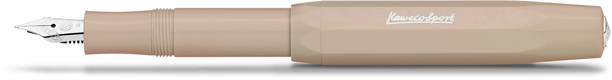 Kaweco Skyline Sport fountain pen in Macchiato coffee brown, posted, silver nib