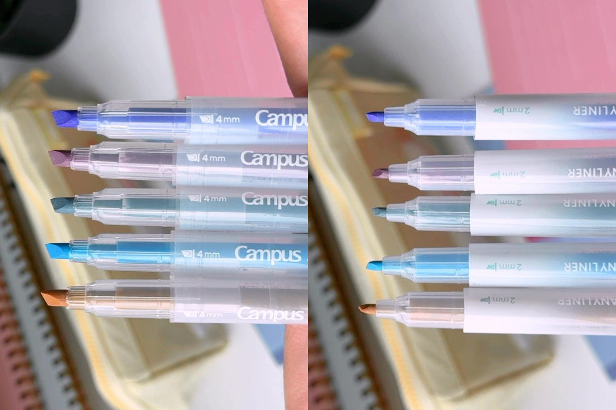 Kokuyo Campus AnyLiner with 4mm and 2mm chisel tips