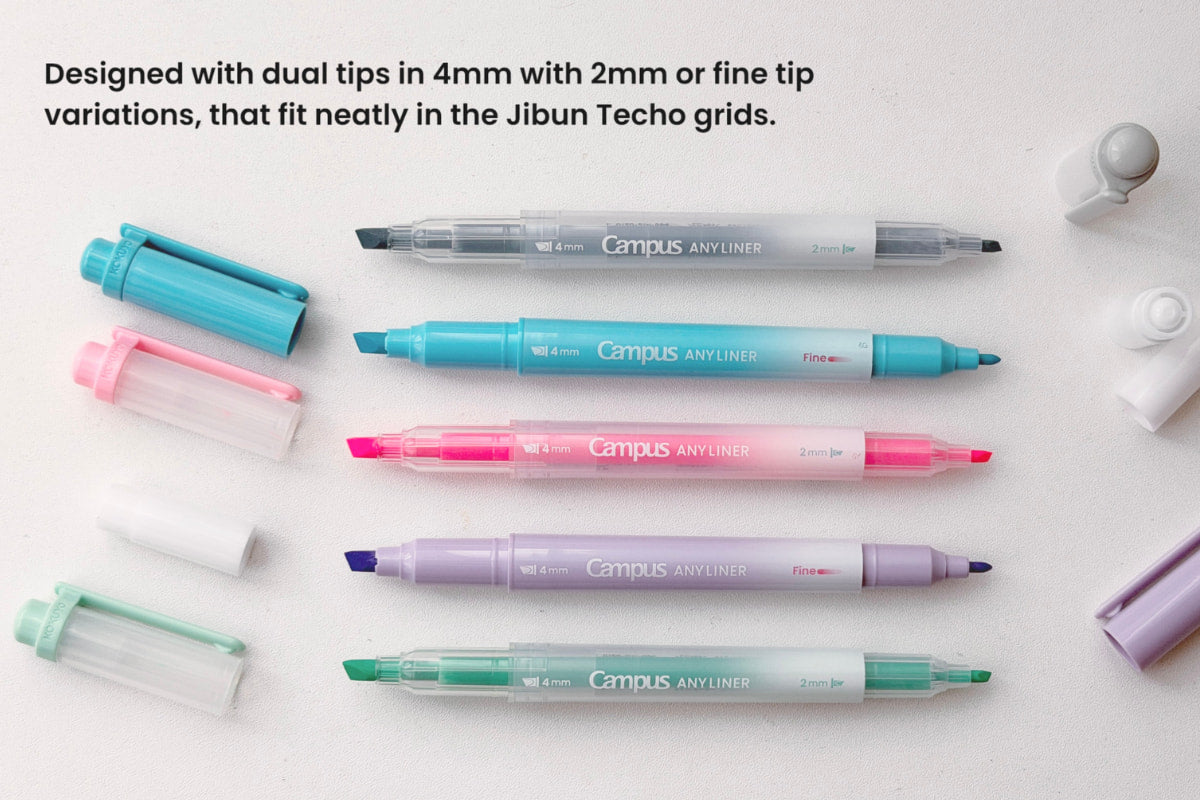 Kokuyo Campus AnyLiner flexible dual tips for switching line widths