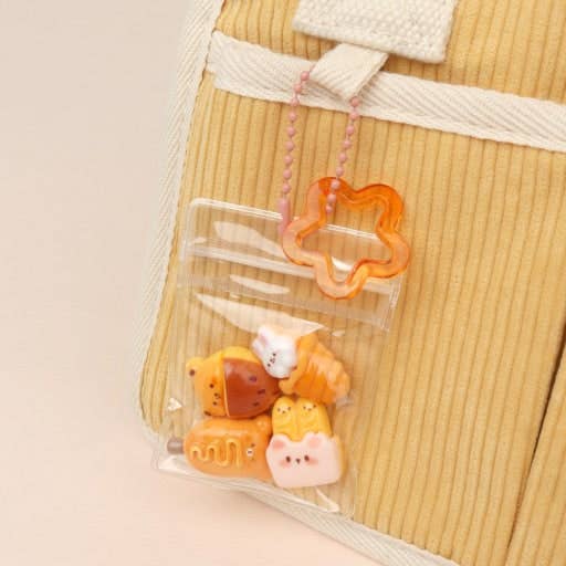 Mini Bread Dessert Clear Pouch Keyring β 24 Random Style