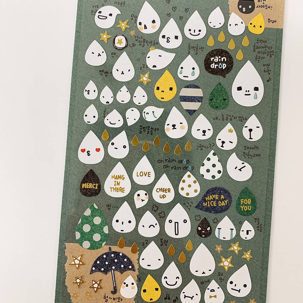 Suatelier Design "Rain Drop" Sticker Sheet