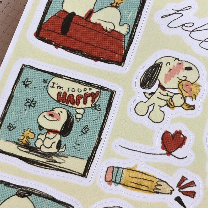 Bird and Beagle Stickers: Y2K Glossy Waterproof Planner Decals
