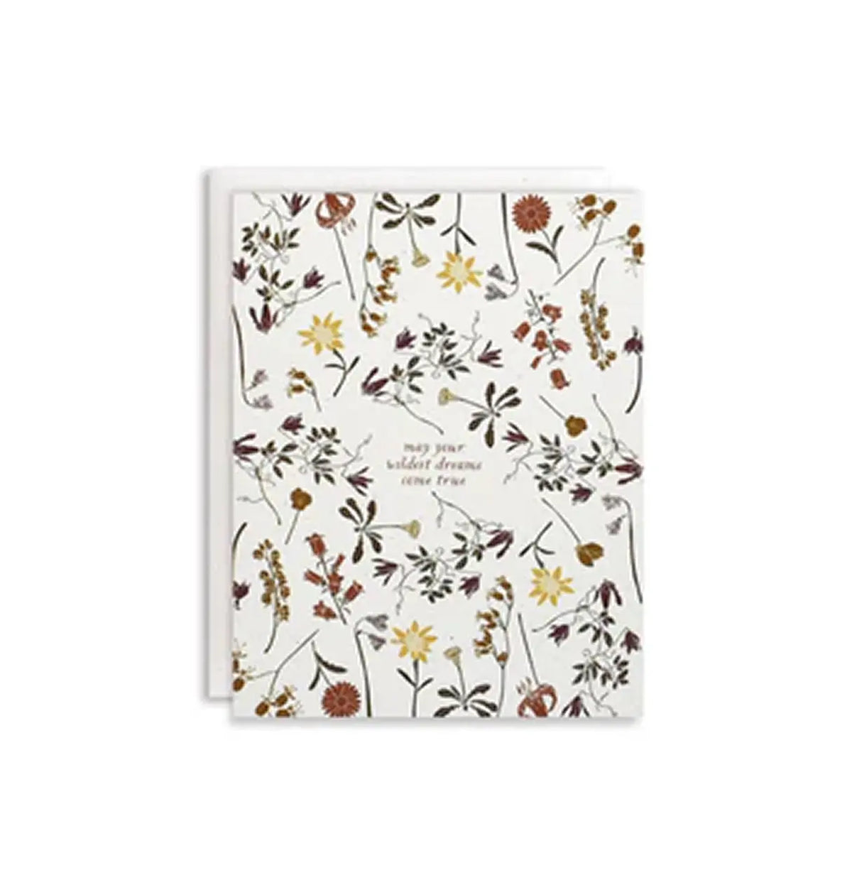 Floral patterned card with text on a white background