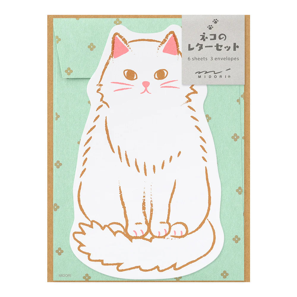 Midori Letter Set Cat