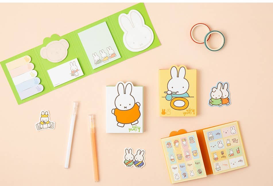 Miffy 4Layered StickyNotes Memo Pad Pack- vivid