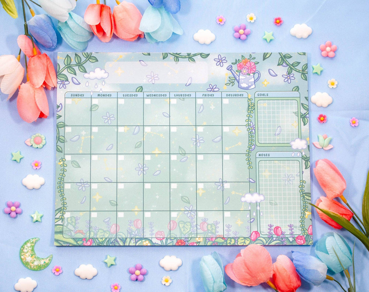 Unicorn Eclipse Botanical Bliss Monthly Planner Pad