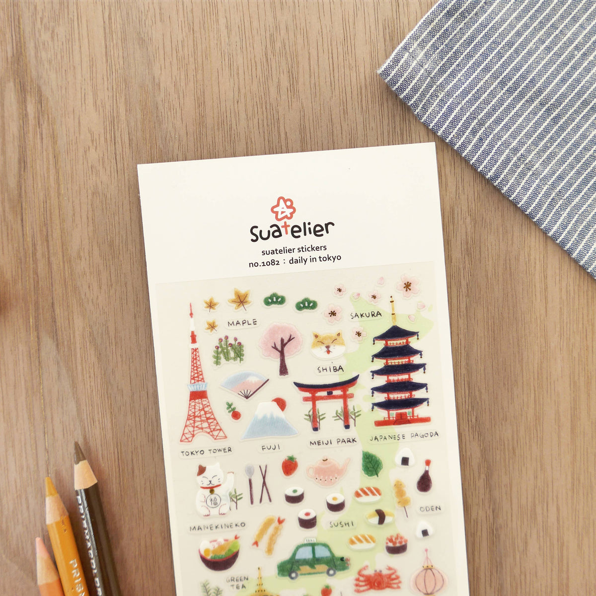 Suatelier Design "Daily in Tokyo" Sticker Sheet