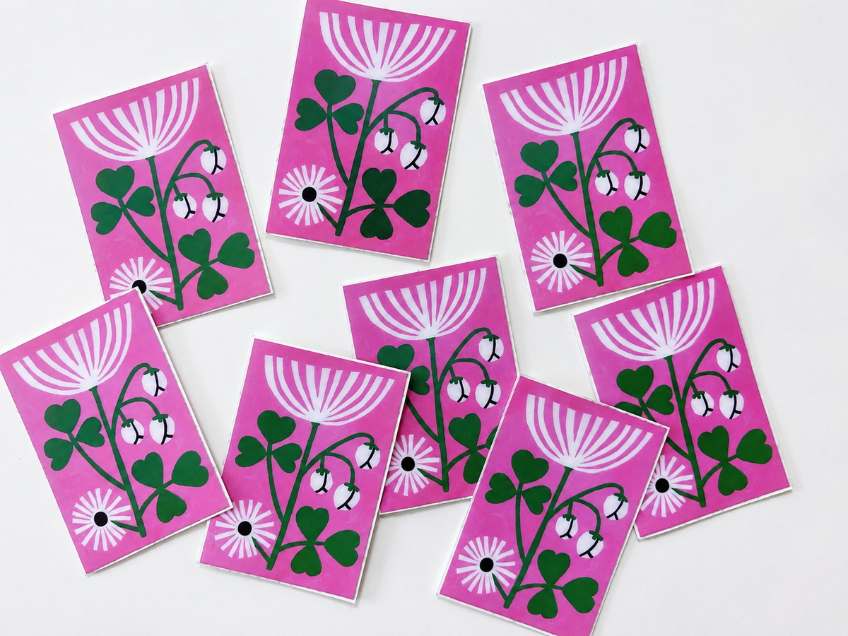 Sticker- Pink Botanical