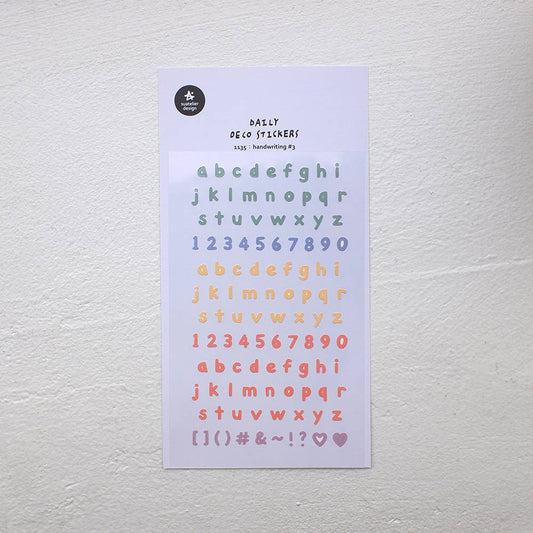 Suatelier Design Handwriting #3 Sticker Sheet