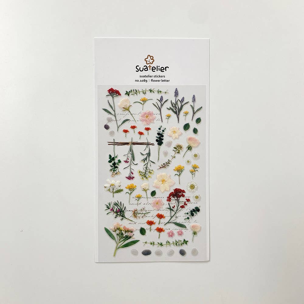 Sticker Sheet "Flower Letter" - Suatelier Design