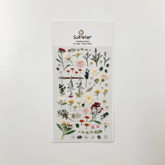 Sticker Sheet "Flower Letter" - Suatelier Design