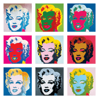 Marilyn Monroe by Andy Warhol - Sheet of 9 Kiss-Cut Stickers