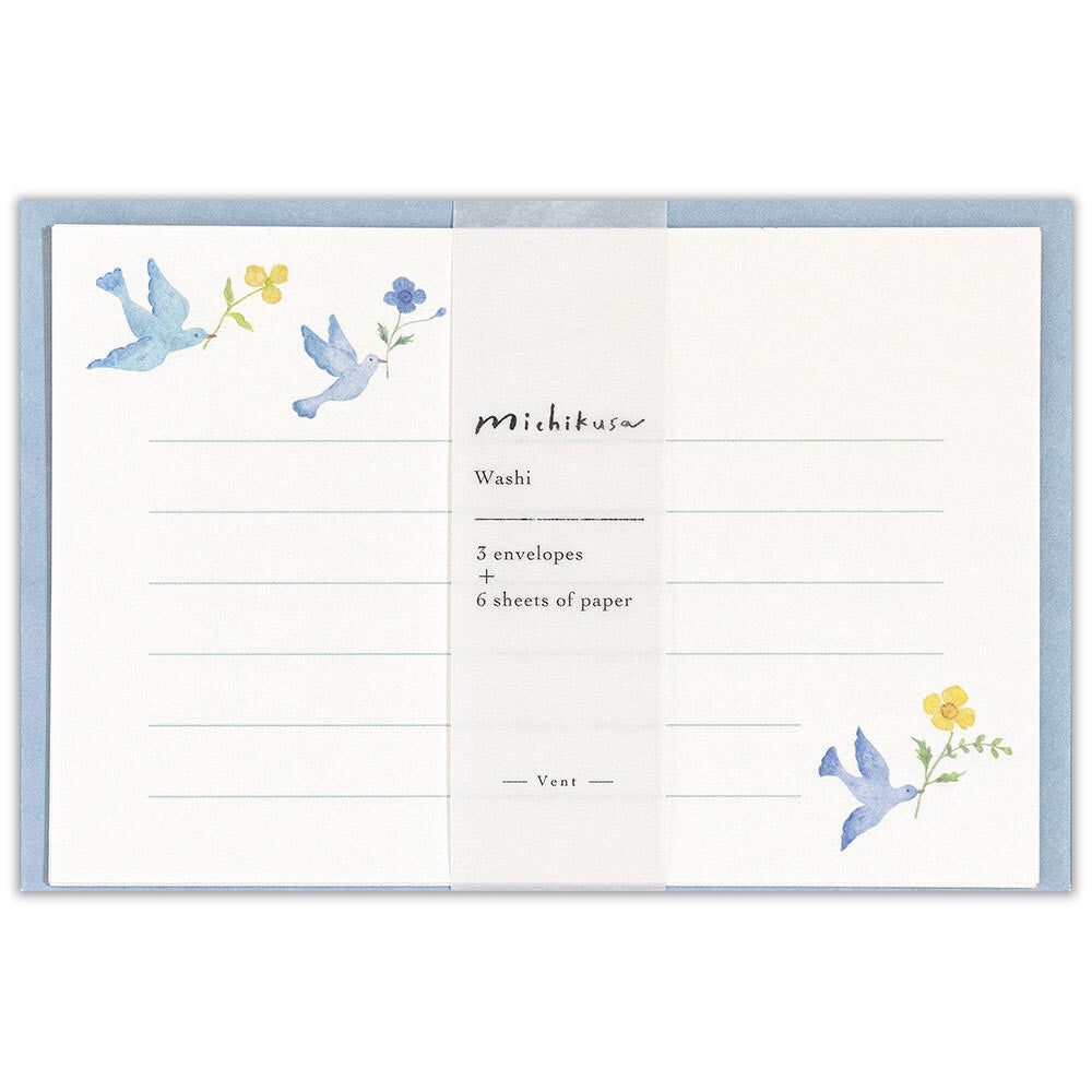 Letter set Mini Letter Michikusa Petal Made in Japan