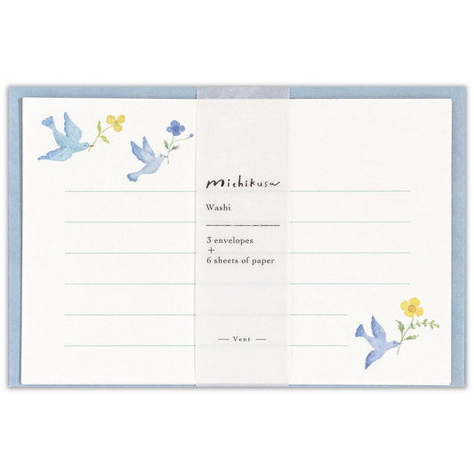 Letter set Mini Letter Michikusa Petal Made in Japan