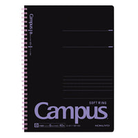 Campus Notebook Soft Ring 40 sheets B5 Black No.6 (Semi-B5)