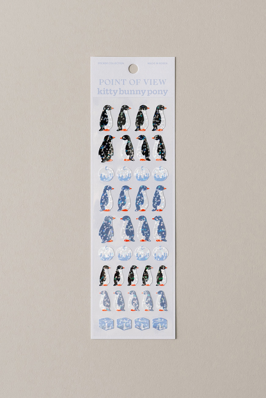 Winter Apple Penguin Sticker