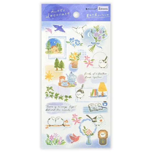 NB Deco Time Long-Tailed Tit Sticker Sheet