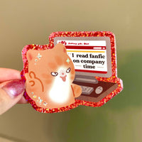 Vinyl Sticker - I Read Fanfic on Company Time