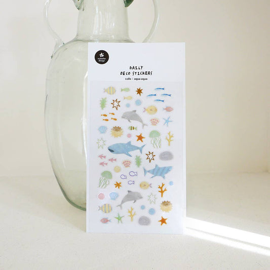 Suatelier Design "aqua aqua" sticker sheet