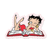 Betty Book - Die-Cut Sticker (Bookish, Valentines)