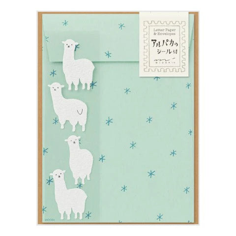 Midori Alpaca Paper & Envelope with Stickers