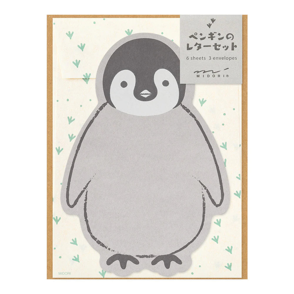 Midori Letter Set Penguin