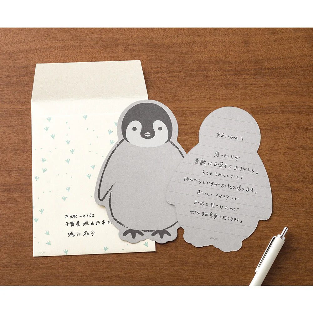Midori Letter Set Penguin