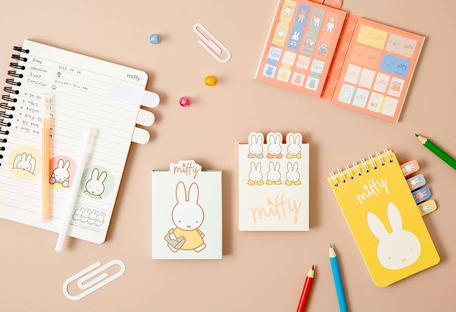Miffy 4Layered StickyNotes  Memo Pad Pack- vivid